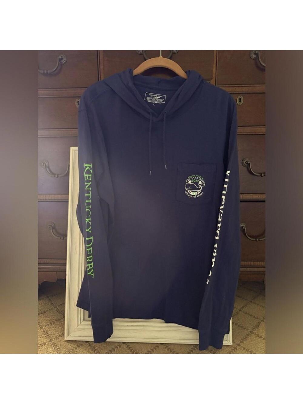 Vineyard Vines 143rd Kentucky Derby Vintage hoodie long sleeve T shirt L